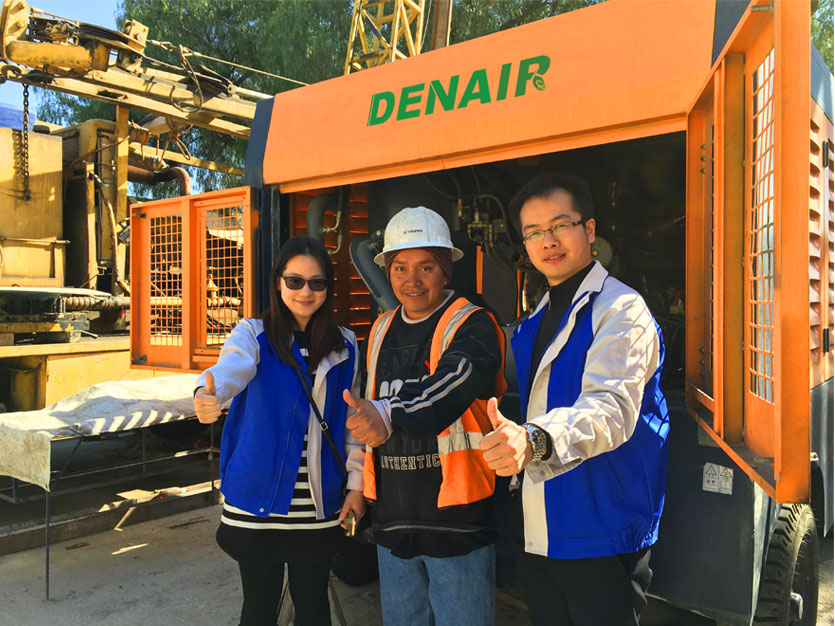 777cfm 20bar Diesel Portable Screw Air Compressor in Mexico