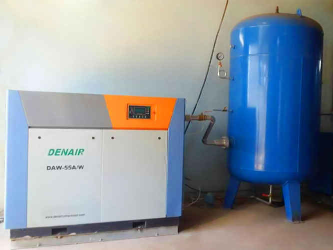 DENAIR Oil Free Air Compressor Running in Bangkok